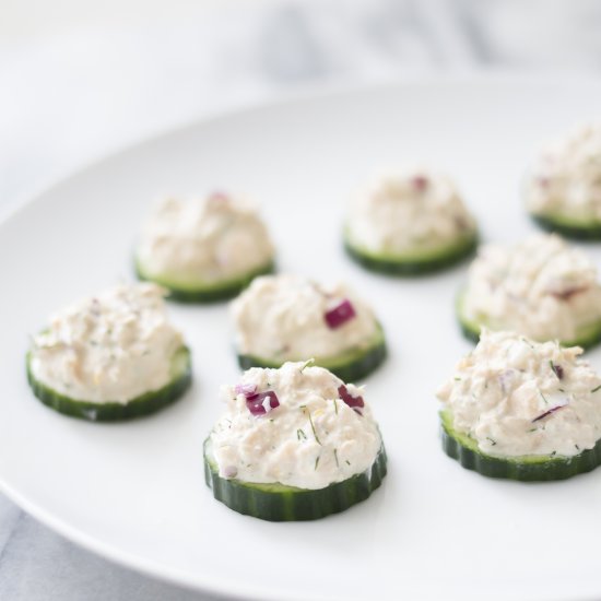 Salmon Dill Cucumber Bites