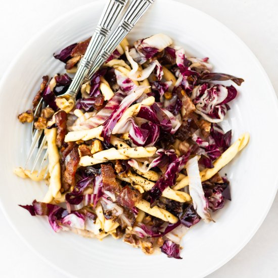 Pasta with Radicchio and Bacon