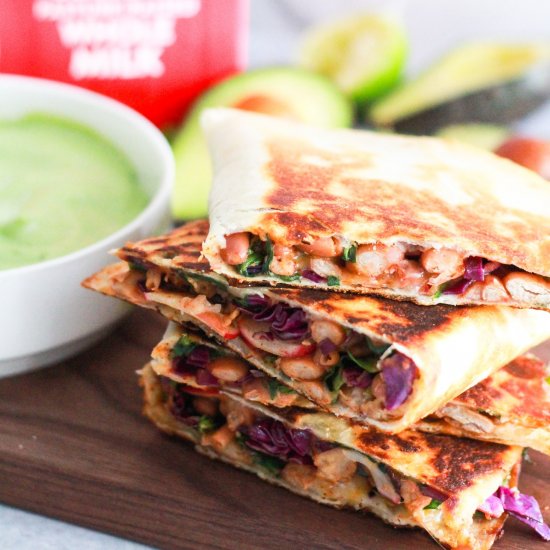 Quesadilla with Avocado Crema