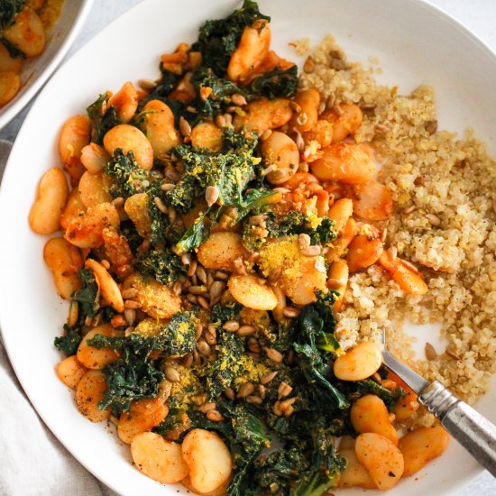 One-Pot Butter Beans and Greens