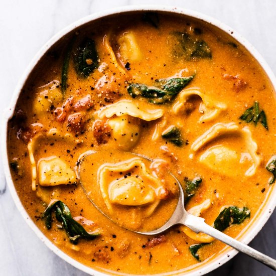 Healthier Tortellini Soup