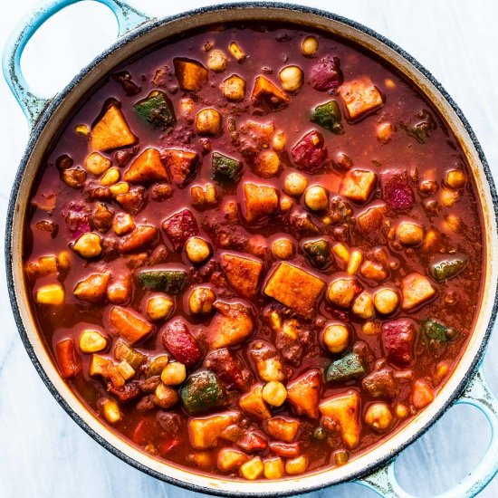 Sweet Potato Chili with Chickpeas