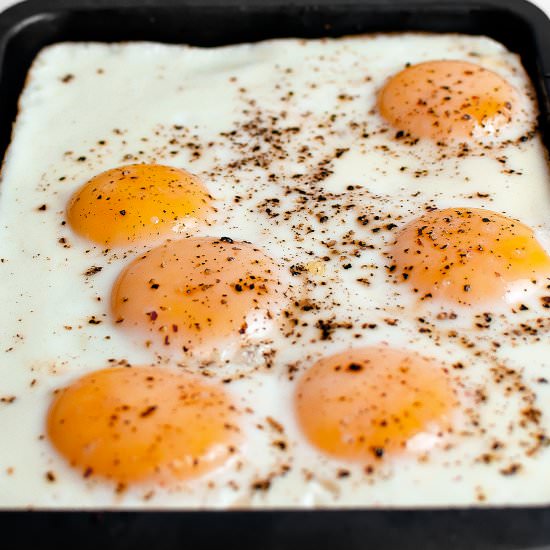 Sheet Pan Eggs (Oven Fried Eggs)