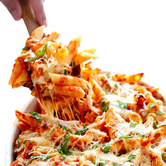 Chicken Parmesan Baked Ziti