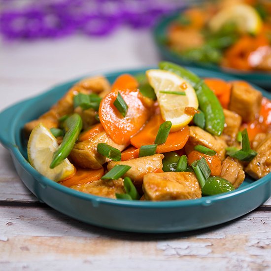 CHICKEN WITH SUGAR SNAP PEAS