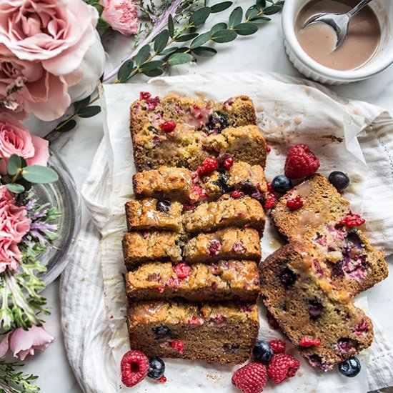 Paleo Lemon Berry Bread