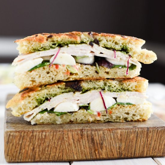 Pesto Turkey Panini with Aioli