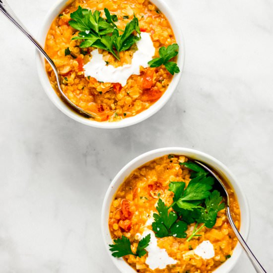 Lentil Soup with Chile and Lemon