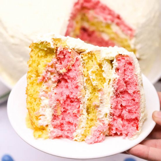 Strawberry Lemon Layered Cake