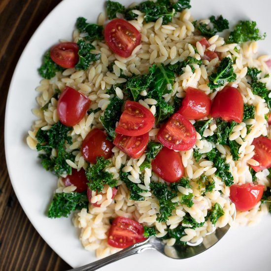 Lemon Orzo with Kale