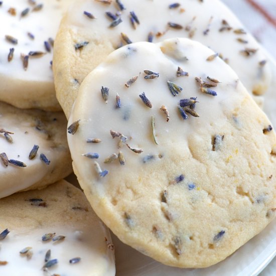 Vegan Lavender Shortbread Cookies