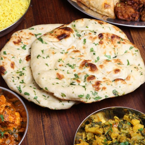 Garlic Cilantro Naan Bread