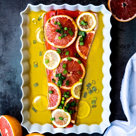 Brûléed Grapefruit Salmon