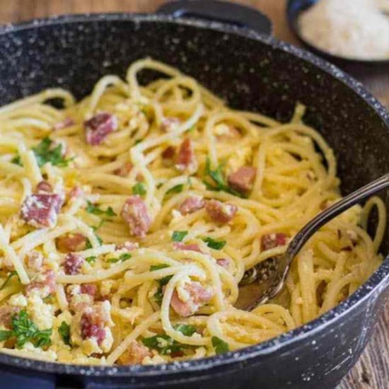 Classic Carbonara Pancetta and Egg