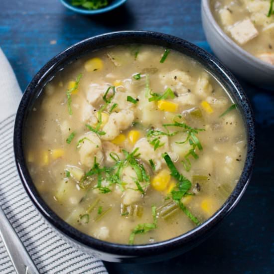 Chicken Corn Chowder with Rivels