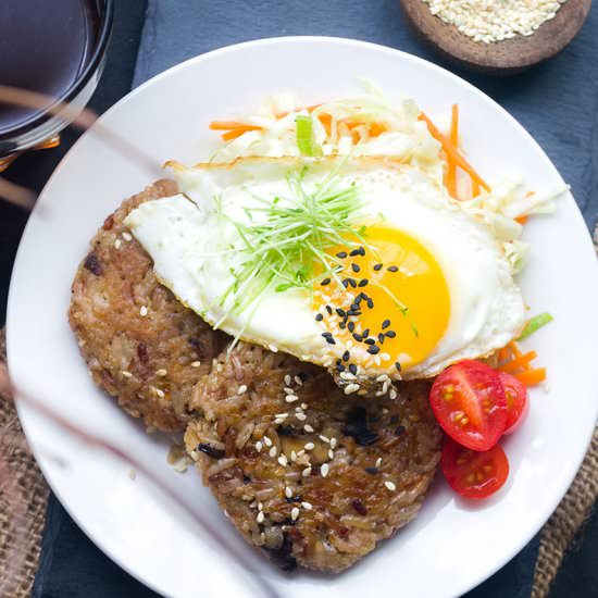 Mushroom and Rice Burger