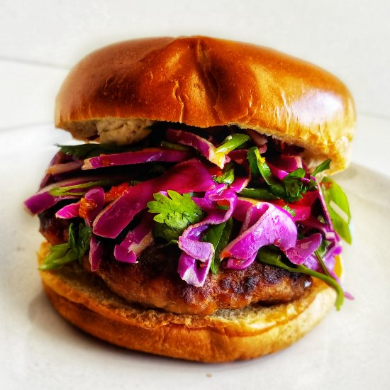 Sweet and Spicy Pork Burgers