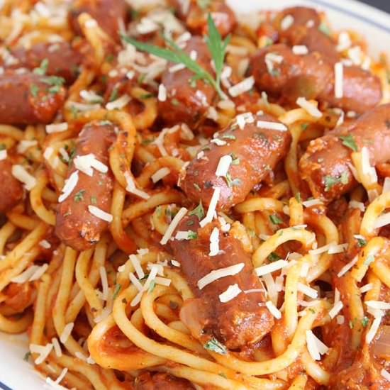 Lil Smokies Spaghetti