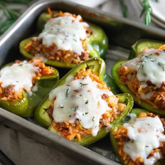 Bison Stuffed Peppers