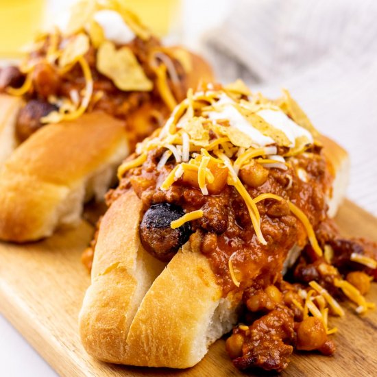 Fully Loaded Chili Dogs