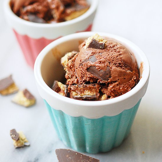 Chocolate s’mores ice cream