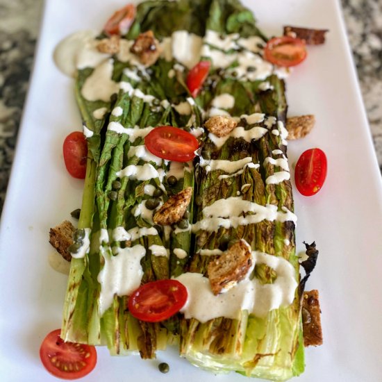 Vegan Grilled Caesar Salad