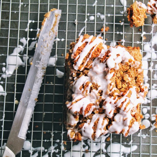 Crumb Cake Style Banana Bread Loaf