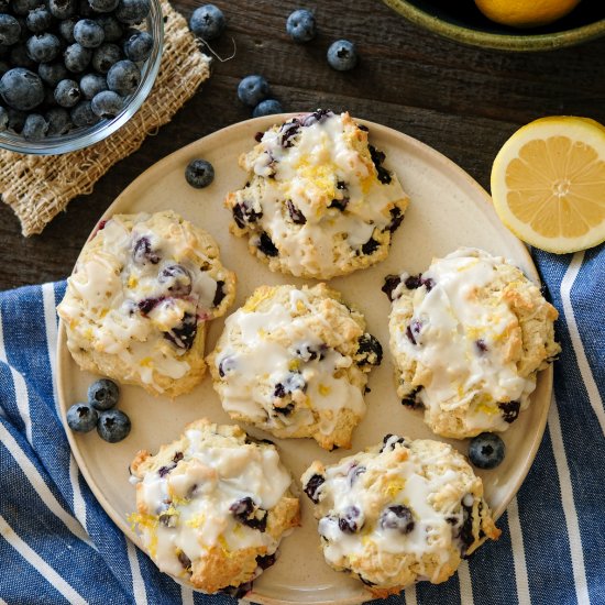 Soft Lemony Blueberry Cookies