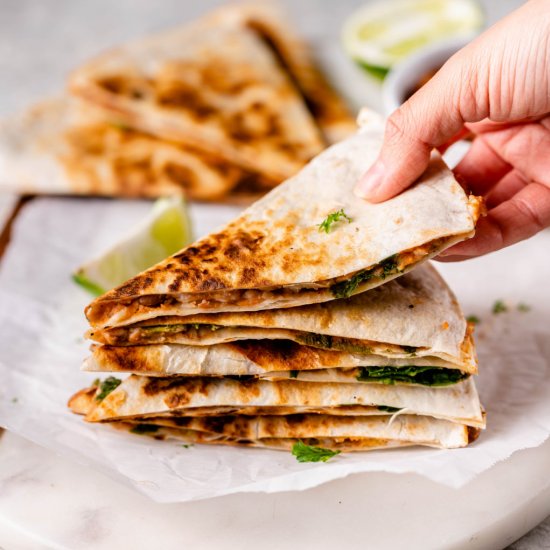 Potato & Bean Quesadillas