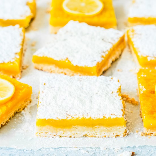 Eggless Lemon Bars