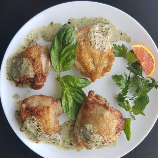 Keto Herb Pesto Chicken