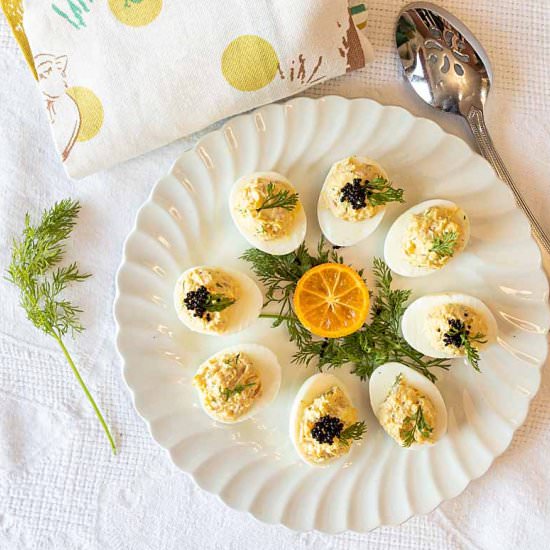 Smoked Salmon Deviled Eggs