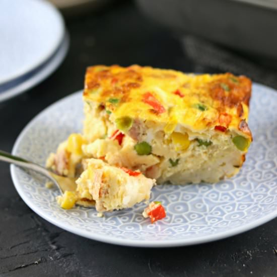 Hash Brown Crusted Quiche Recipe