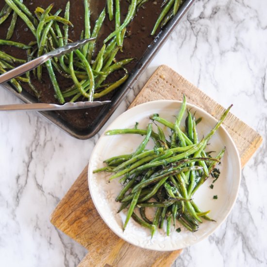 Roasted Green Beans & Fresh Garlic