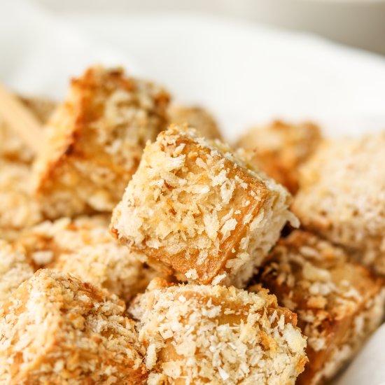 crispy coconut crusted tofu