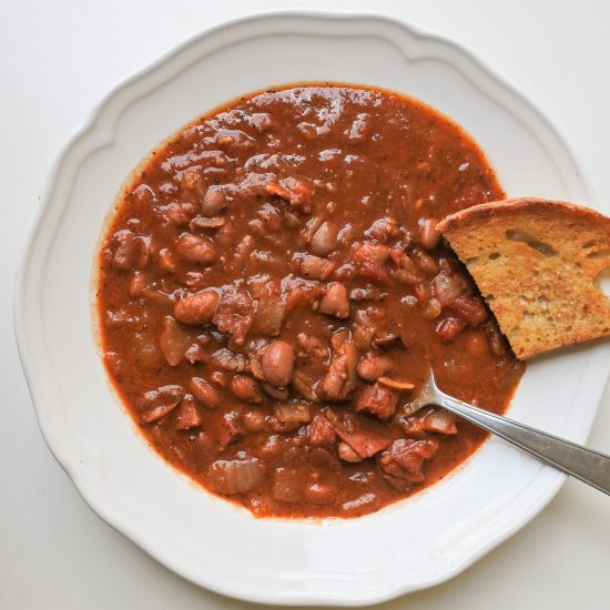 Spanish Style Chorizo and Bean Stew