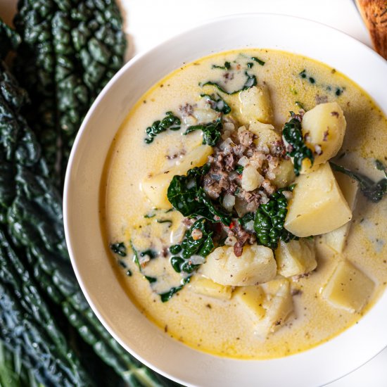 Creamy Zuppa Toscana with Haggis