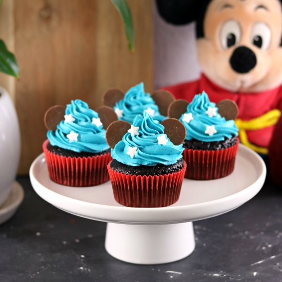 Easy Sorcerer Mickey Cupcakes