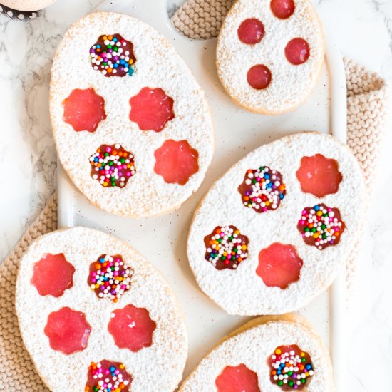 Easter Egg Cookies with Rhubarb