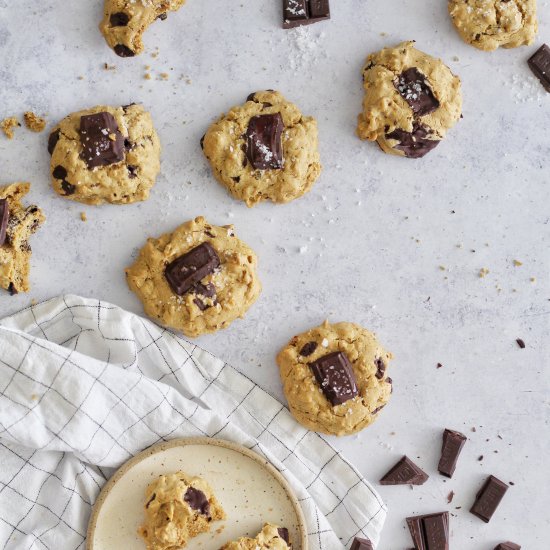 Olive Oil Chocolate Oatmeal Cookies