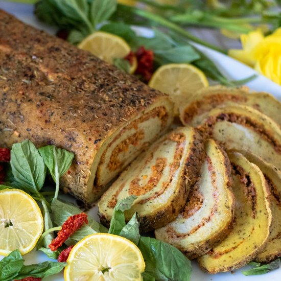 Vegan Herb stuffed Turkey Breast