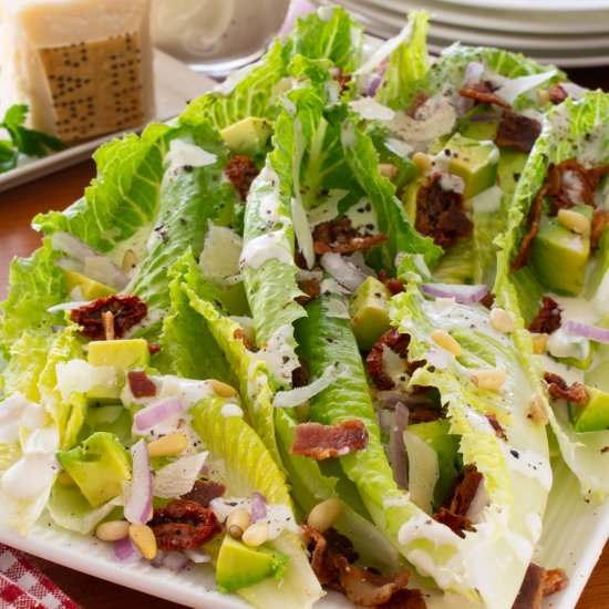 Hearts of Romaine Salad with Bacon,