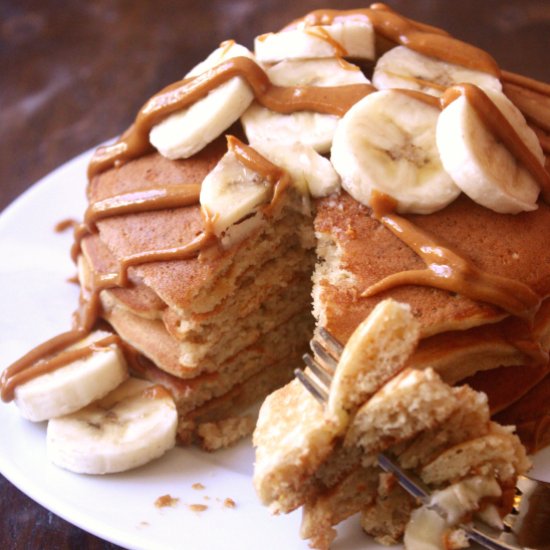 Peanut Butter Banana Pancakes