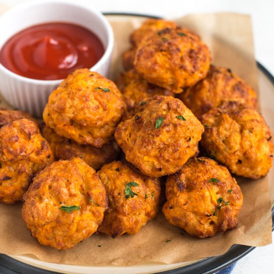 Carrot and cheddar bites