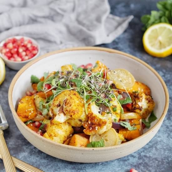 Moroccan Cauliflower + Sweet Potato