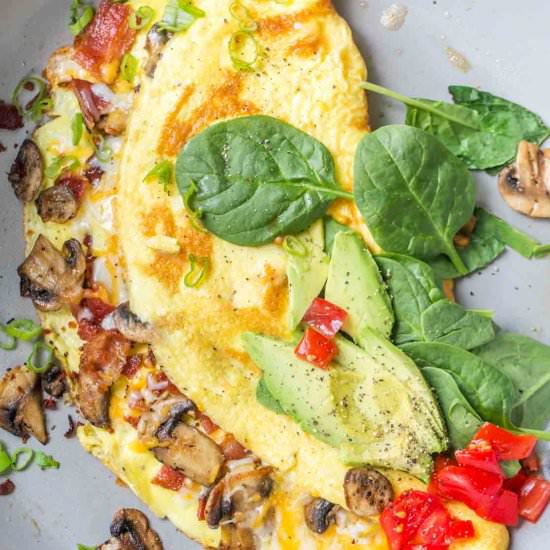 Bacon Mushroom Omelet