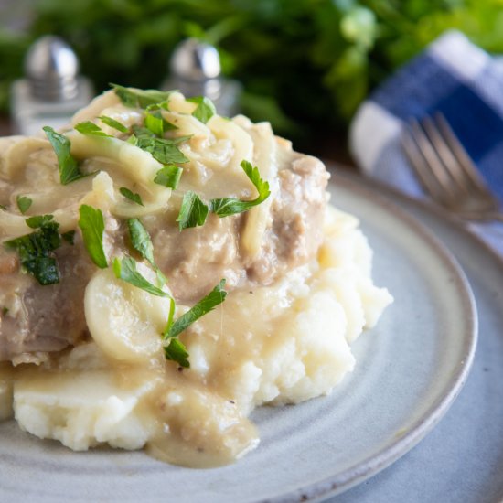 Smothered Pork Chops (Crockpot)