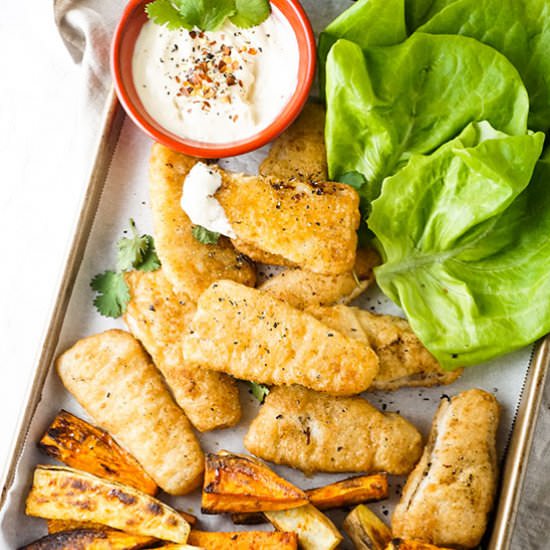 Healthier Baked Fish and Chips