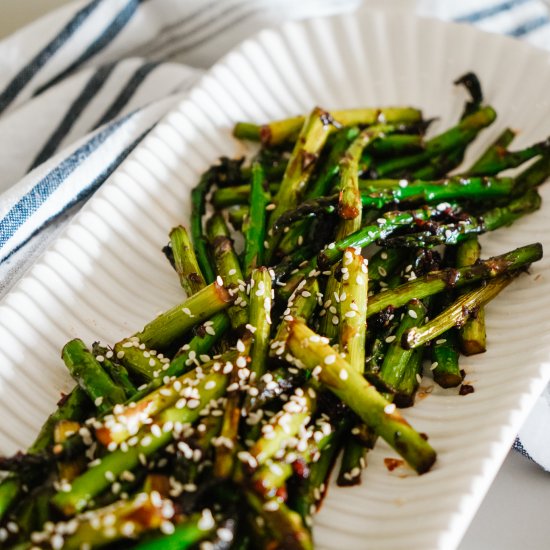 Sesame + Ginger Asparagus