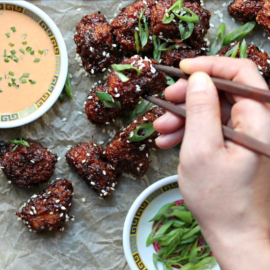 STICKY BAKED KOREAN BBQ TOFU BITES